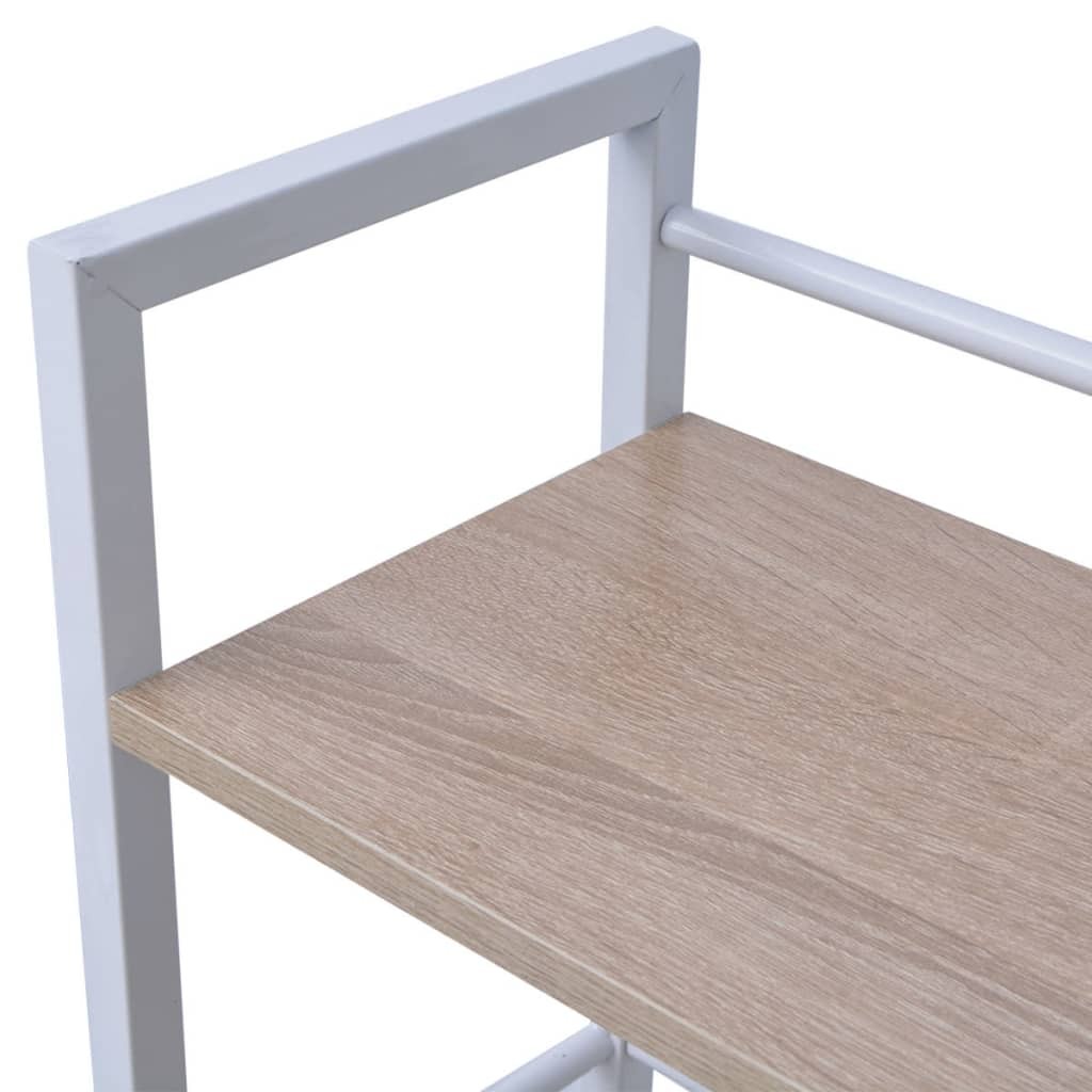 Desk With 4-Tier Bookcase Oak 8 Desk with 4-Tier Bookcase Oak